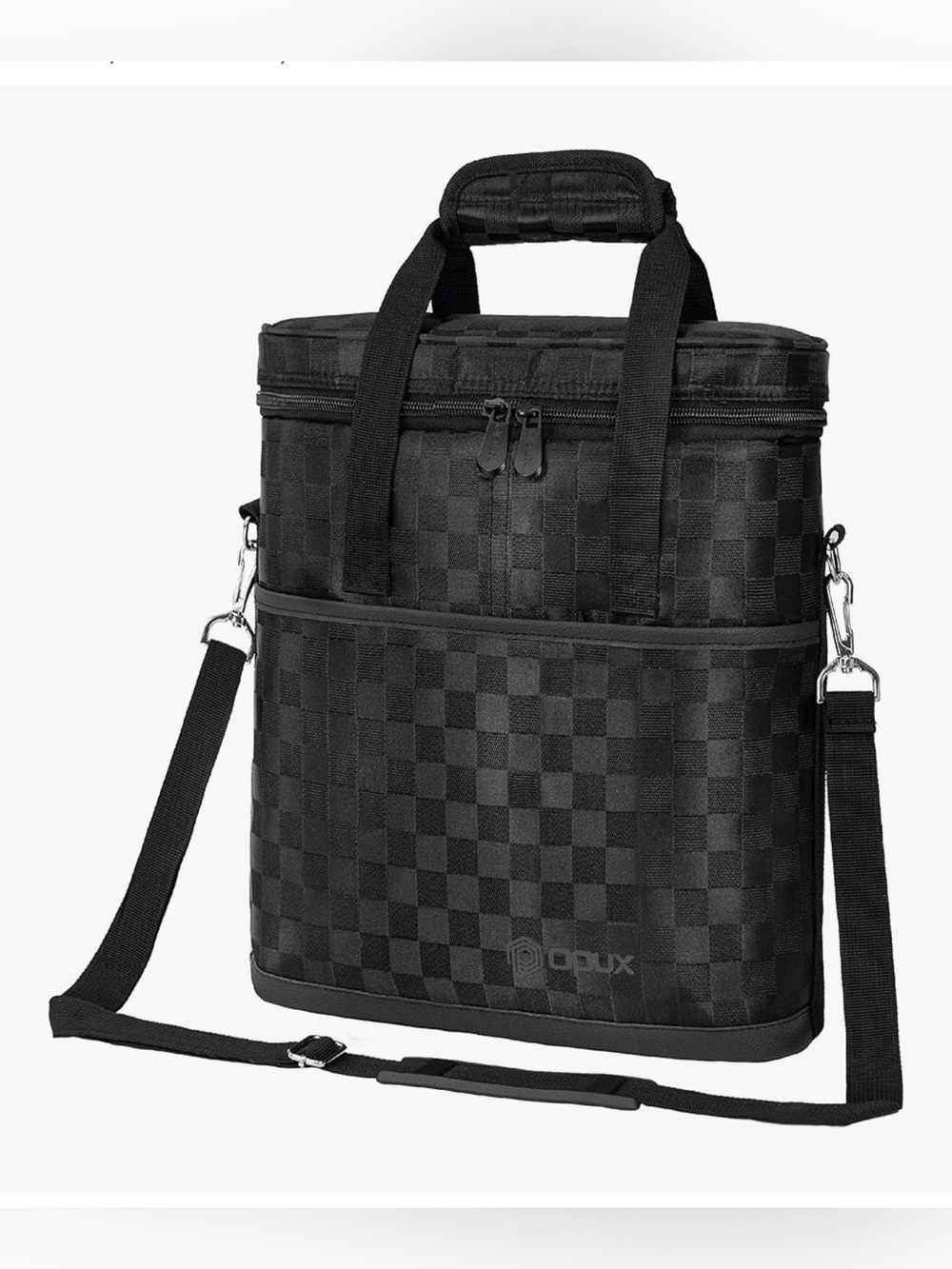 OPUX 3-Bottle Wine Carrier Bag * Insulated * Leakproof * Black Seatbelt Style